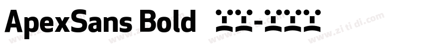 ApexSans Bold   粗体字体转换